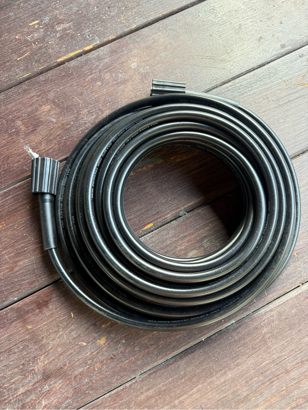 Black Rubber High Pressure Hose for Pressure Washer 40MPa 5800 PSI 60°C
